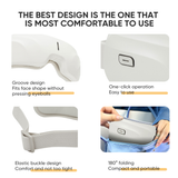 Rechargeable Smart Eye Massager with Heat and Bluetooth Music 1200mAh Battery and 180° Foldable by Porodo