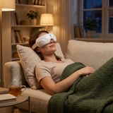 Rechargeable Smart Eye Massager with Heat and Bluetooth Music 1200mAh Battery and 180° Foldable by Porodo