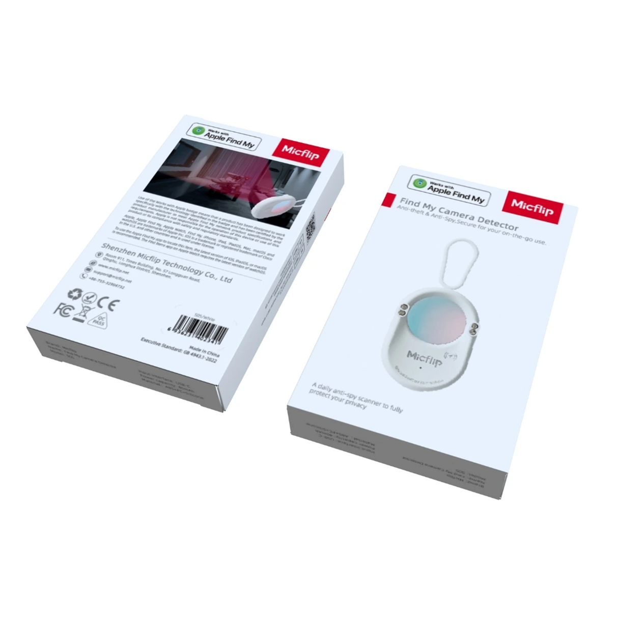 S05 FindMy Hidden Camera Detector – Smart Anti-Spy Lens Finder with Apple Tracking by Micflip