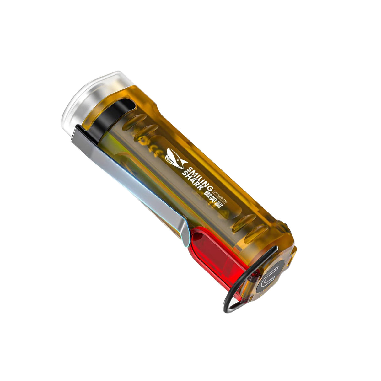 Mini Flashlight Keychain LED 8Mode COB Laser Type-C Rechargeable by SMILING SHARK