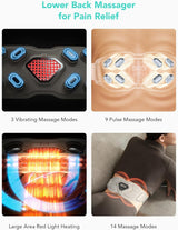 SKG Infrared Vibrating Lower Back Massager for Pain Relief