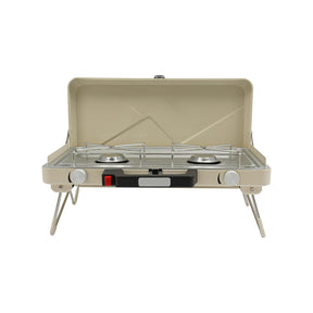 2-Burner Portable Camping Stove – Lightweight Outdoor Gas Grill with Non-Stick Surface | Portable Gas Stove | SASKA Trading