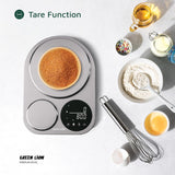 Precision Kitchen Scale, Dual Platforms 5kg & 500g, LCD Display, Silver by Green Lion