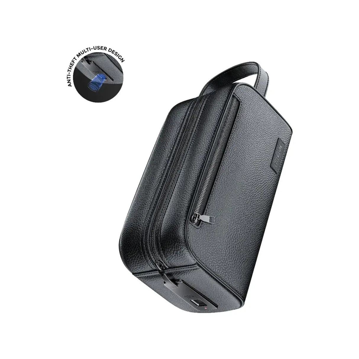 حقيبة بصمة الأصبع، مصنوعة من جلد البولي يوريثان بقفل ذكي وآمن مضاد للسرقة - من Green Lion