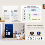 32-Inch Portable Smart TV on Wheels – 1080P Touchscreen Display, Android 15, 8GB RAM + 128GB Storage, Built-in Webcam and Speakers