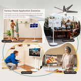 32-Inch Portable Smart TV on Wheels – 1080P Touchscreen Display, Android 15, 8GB RAM + 128GB Storage, Built-in Webcam and Speakers