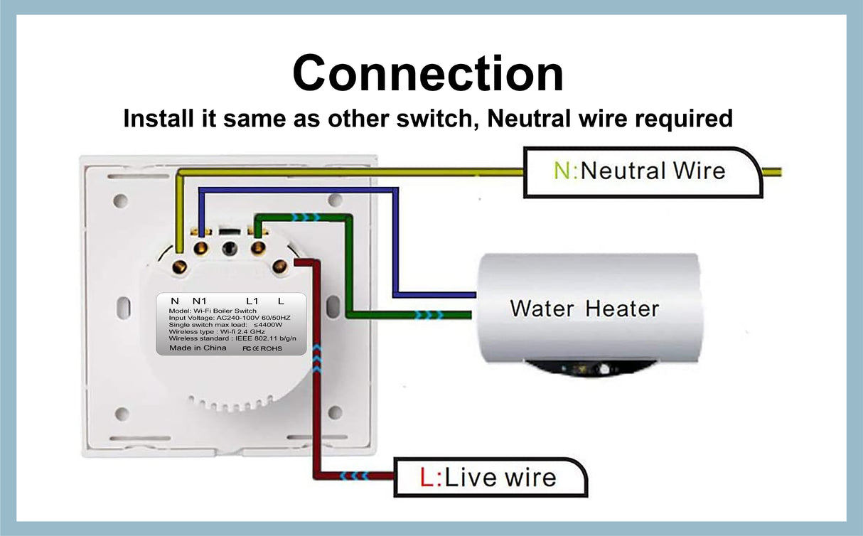 Saska Smart Water Heater Switch