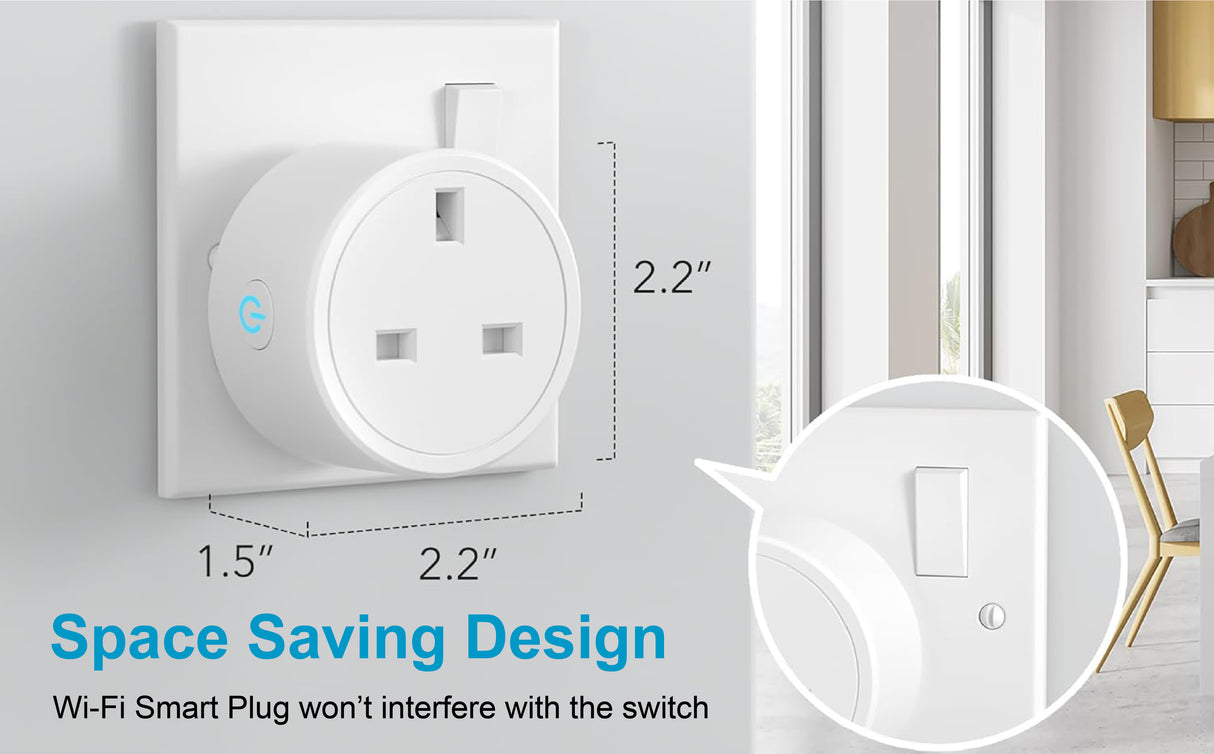 space saving design Saska Smart Plug A16 White