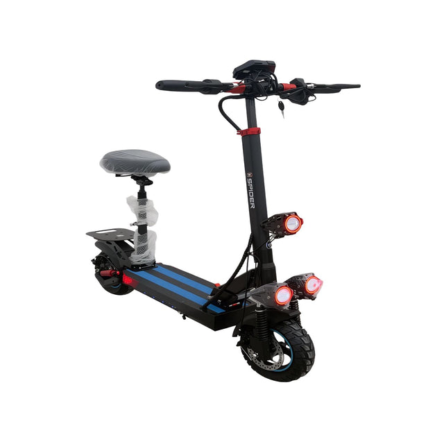 48V Foldable Electric Scooter for Adults with Removable Seat, Dual Suspension, Off Road Tyre - SASKA - SASKA UAE