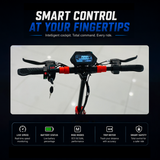 48V Foldable Electric Scooter for Adults with Removable Seat, Dual Suspension, Off Road Tires