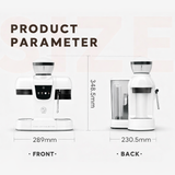 Semi-Automatic Espresso Coffee Maker – Built-in Grinder and Brewer All-in-One, 19 Bar High-Pressure Extraction by iCafilas