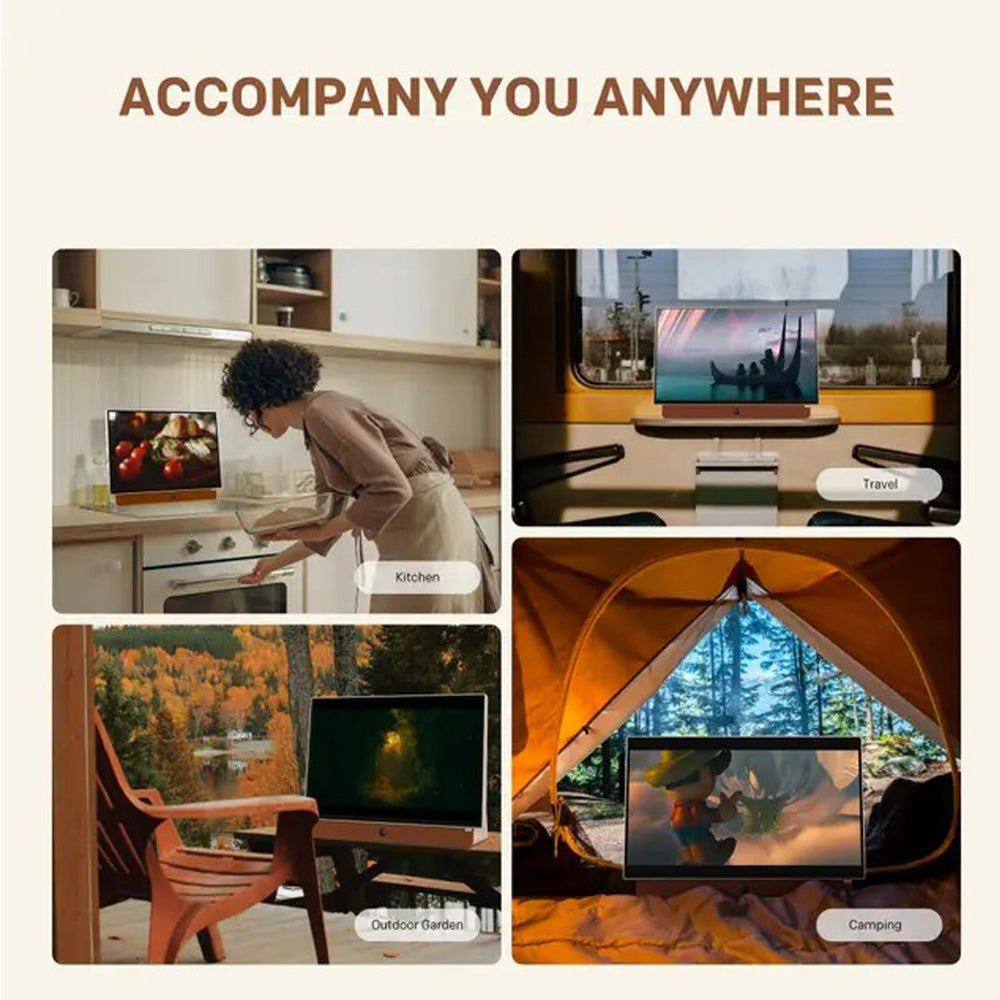 24″ FHD Portable Smart TV with Built‑in Battery, Google TV, HDMI and USB with Carrying Case by SKYWORTH