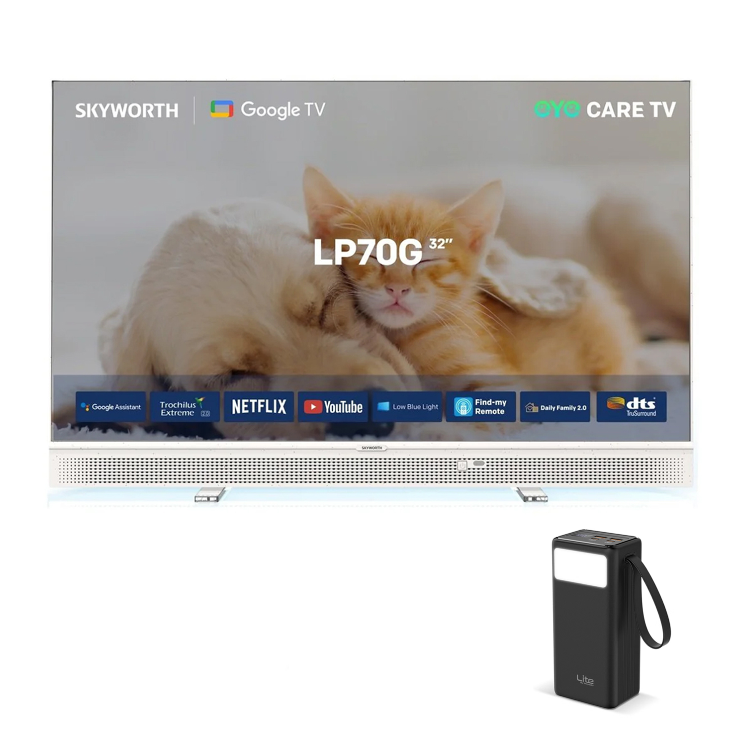 32-inch Portable Android TV by Skyworth with 40000mAh Power Station Li