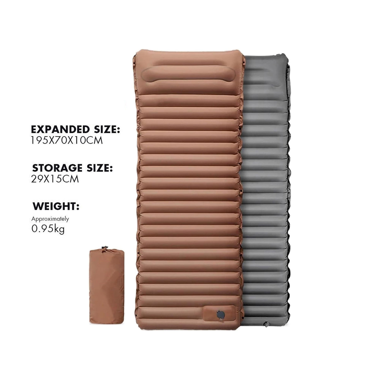 مرتبة هوائية قابلة للنفخ ناعمة للتخييم والسفر - وسادة نوم مريحة للنزهات والمشي لمسافات طويلة والمنزل