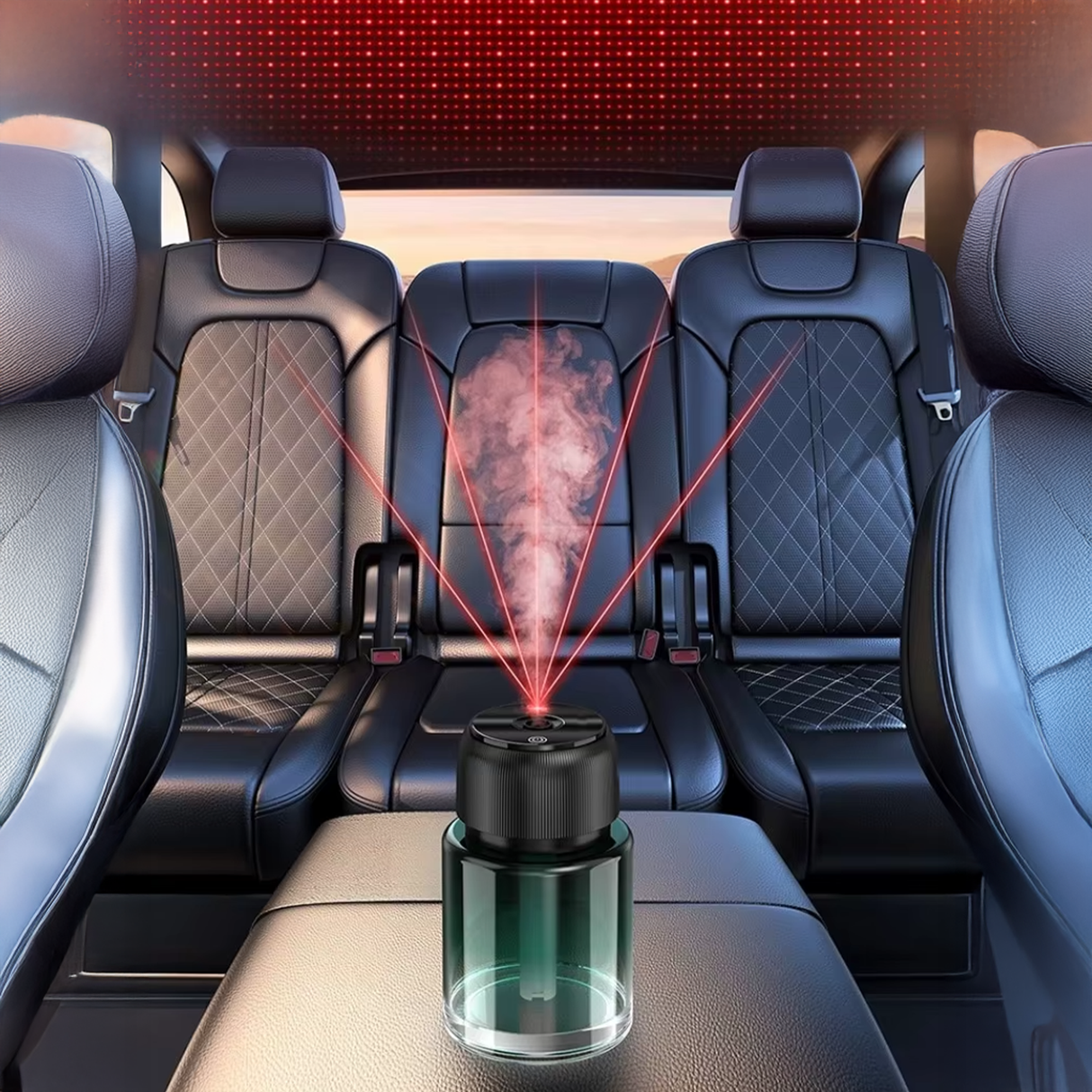 Smart Car Air Freshener with Mini Fragrance Bottle