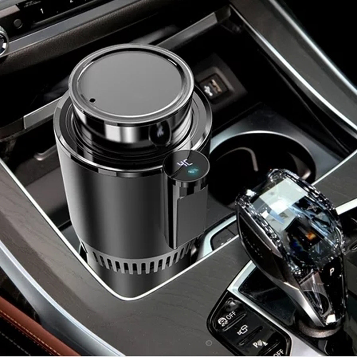 Smart Car Cup Cooler & Heater – Portable 2 in 1 Car Beverage Warmer and Cooling Cup Holder with One-Button Temperature Control