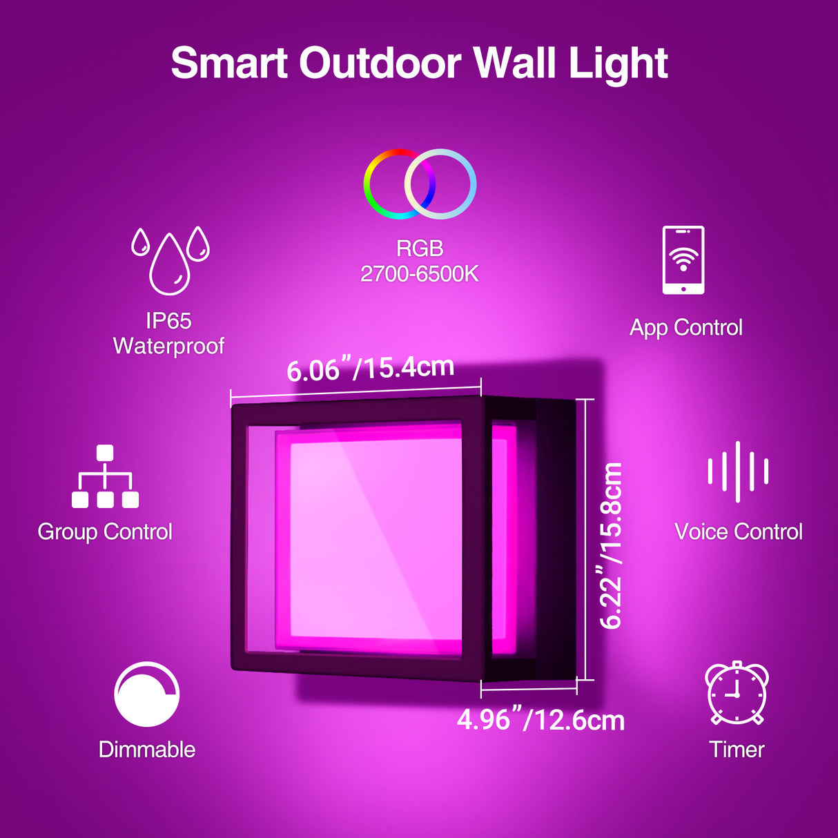 Smart Outdoor Wall Light 13W 1000LM