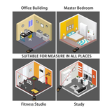 جهاز قياس المسافة الذكي بالليزر 30 مترًا، عداد رقمي عالي الدقة بشاشة OLED من HOTO
