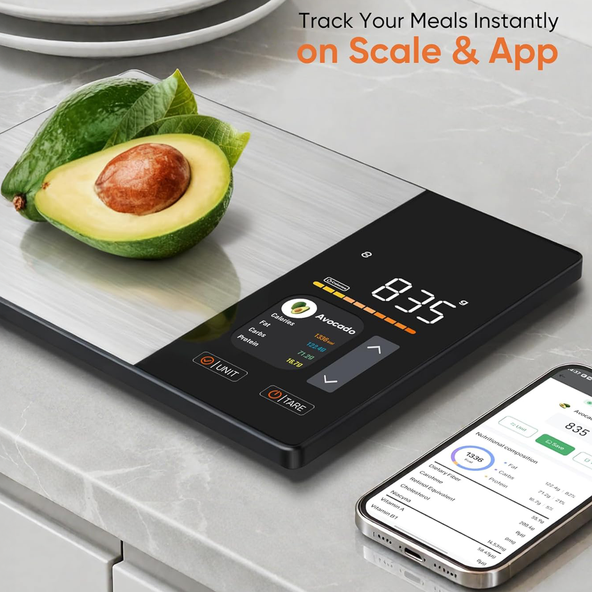 Smart Nutrition Food Scale with LCD Display – Digital Kitchen Weight Scale