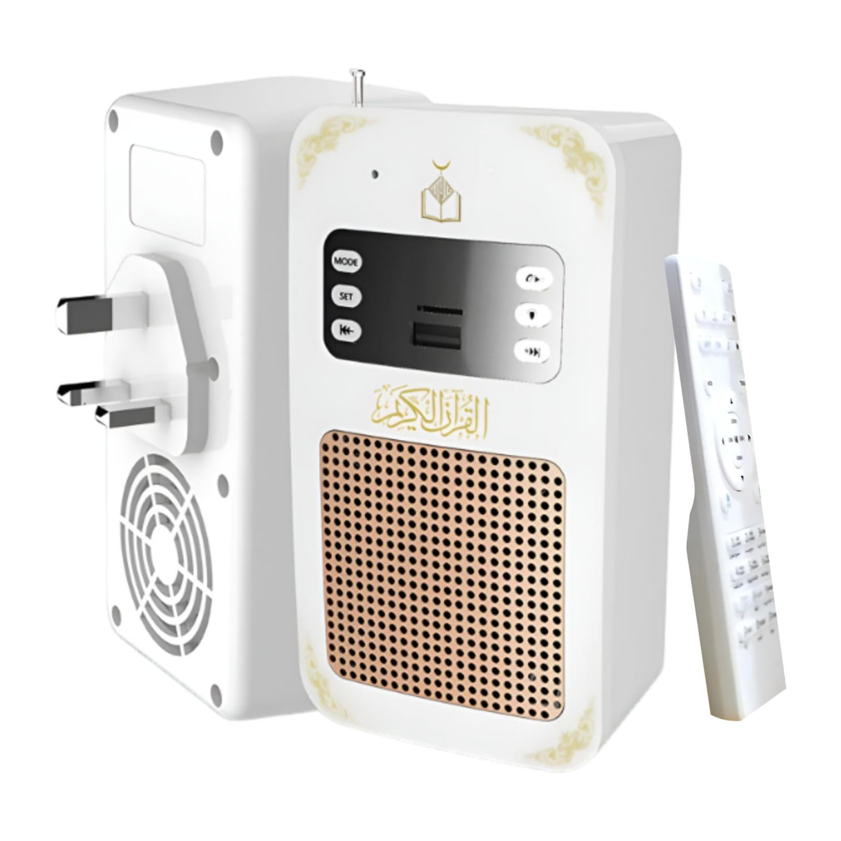 Smart Bluetooth Wall Quran Speaker with 16 Translations, Built-in FM radio and MP3 player