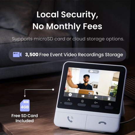 Smart Video Doorbell 2K with Wireless Monitor & Two-Way Audio by SwitchBot | Smart Doorbell | SASKA Trading
