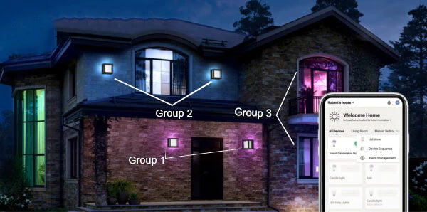 group control wall light Smart Outdoor Wall Light 13W 1000LM