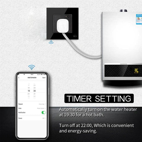 Timer Setting Saska Smart Wall Socket 1 Gang Wi-fi