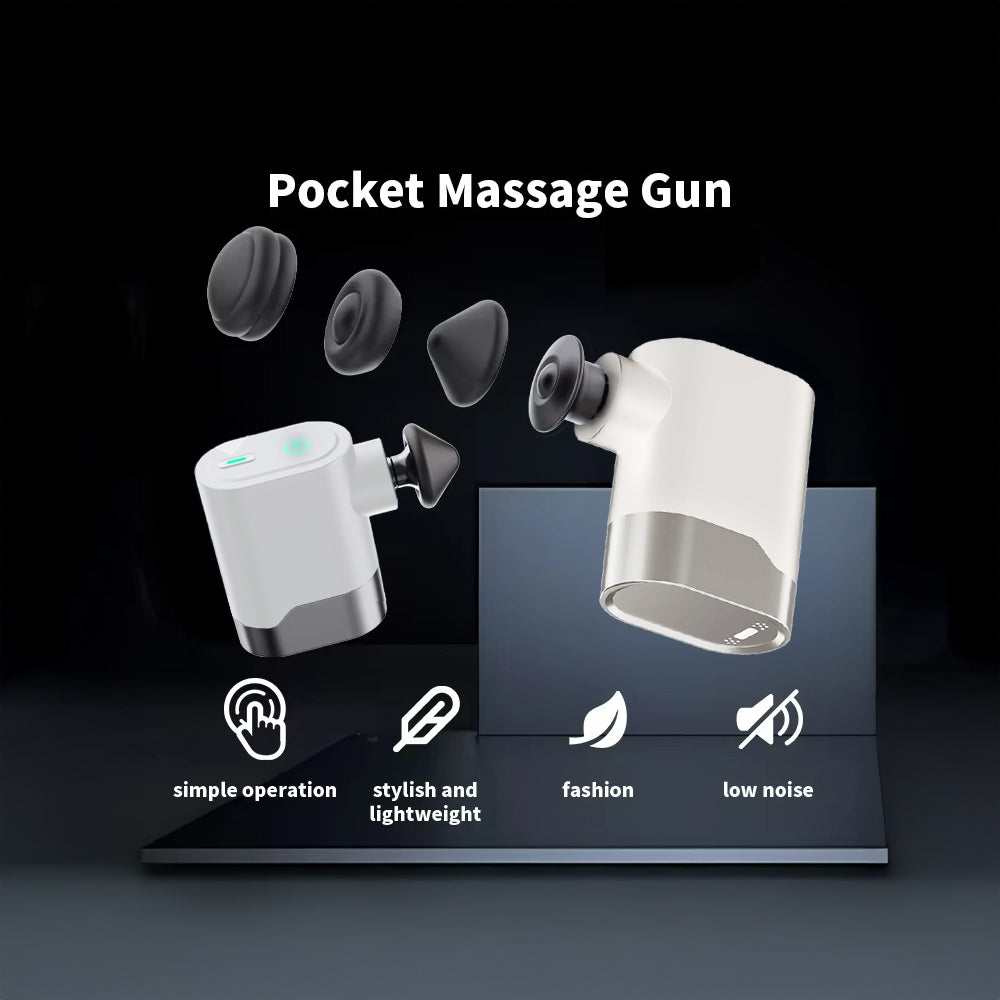 مسدس تدليك محمول صغير الحجم P5 - قابل لإعادة الشحن بحجم الجيب - علاج اهتزازي لاستعادة العضلات
