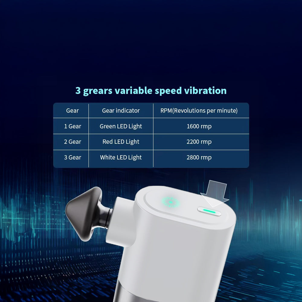 مسدس تدليك محمول صغير الحجم P5 - قابل لإعادة الشحن بحجم الجيب - علاج اهتزازي لاستعادة العضلات