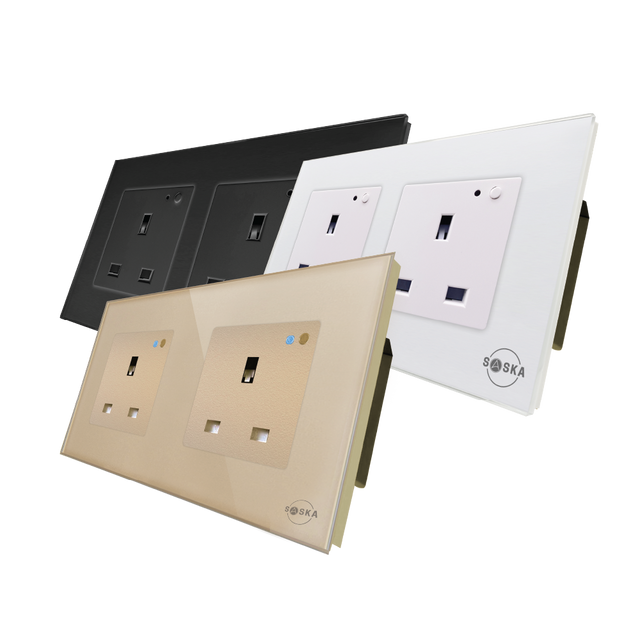 Saska Smart Wall socket 2 Gang Wi-Fi