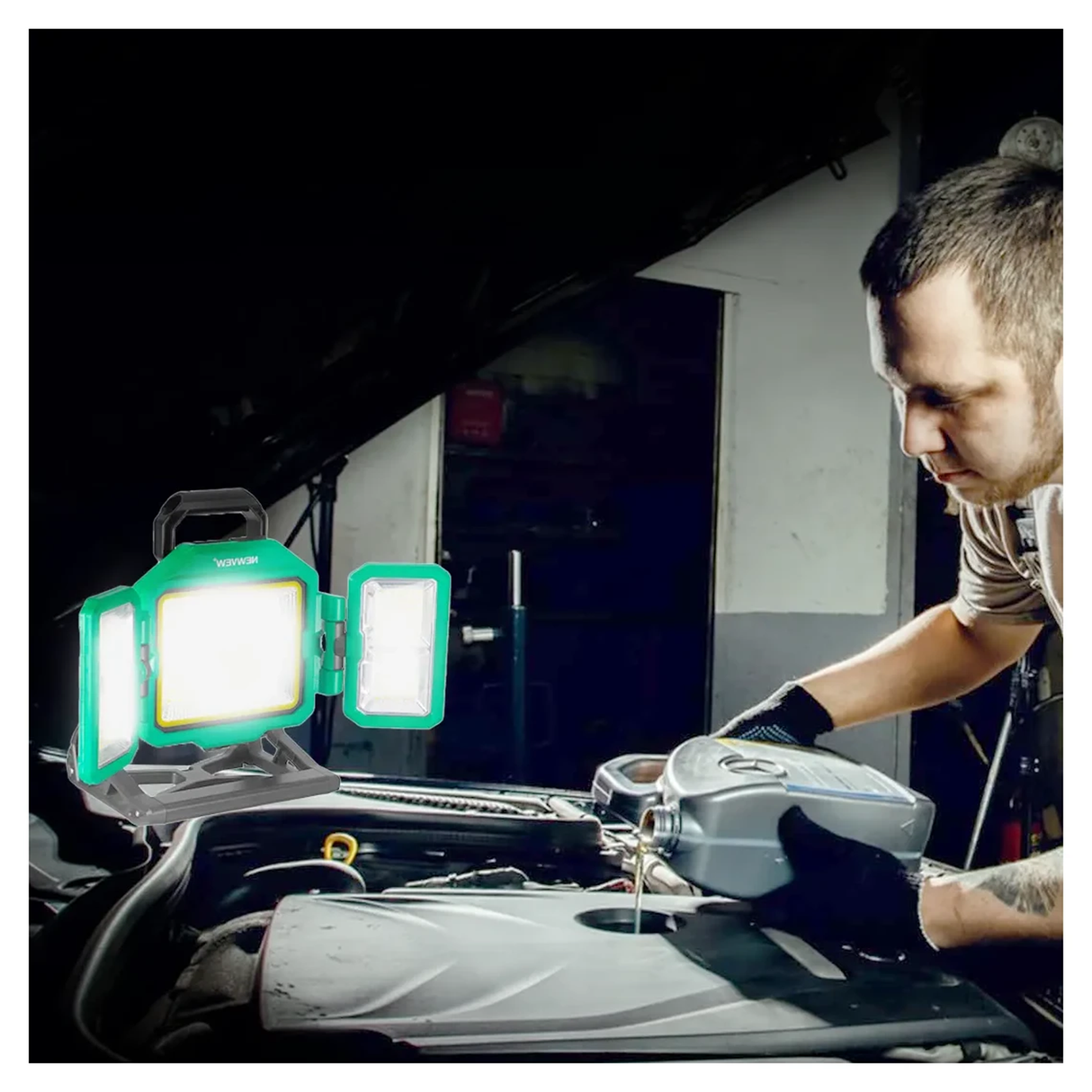 Solar LED Spotlight – with Power Bank for Outdoor Adventures by NEWVEW