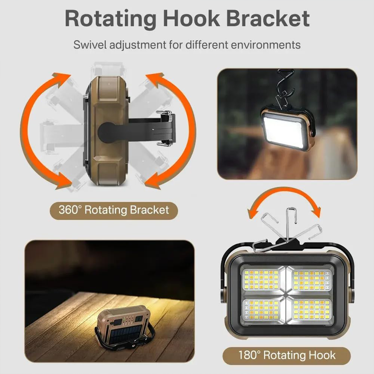 Solar Work Light Type-C with Hook & Magnetic Base – Multi-Function LED | Multi-Function LED | SASKA Trading