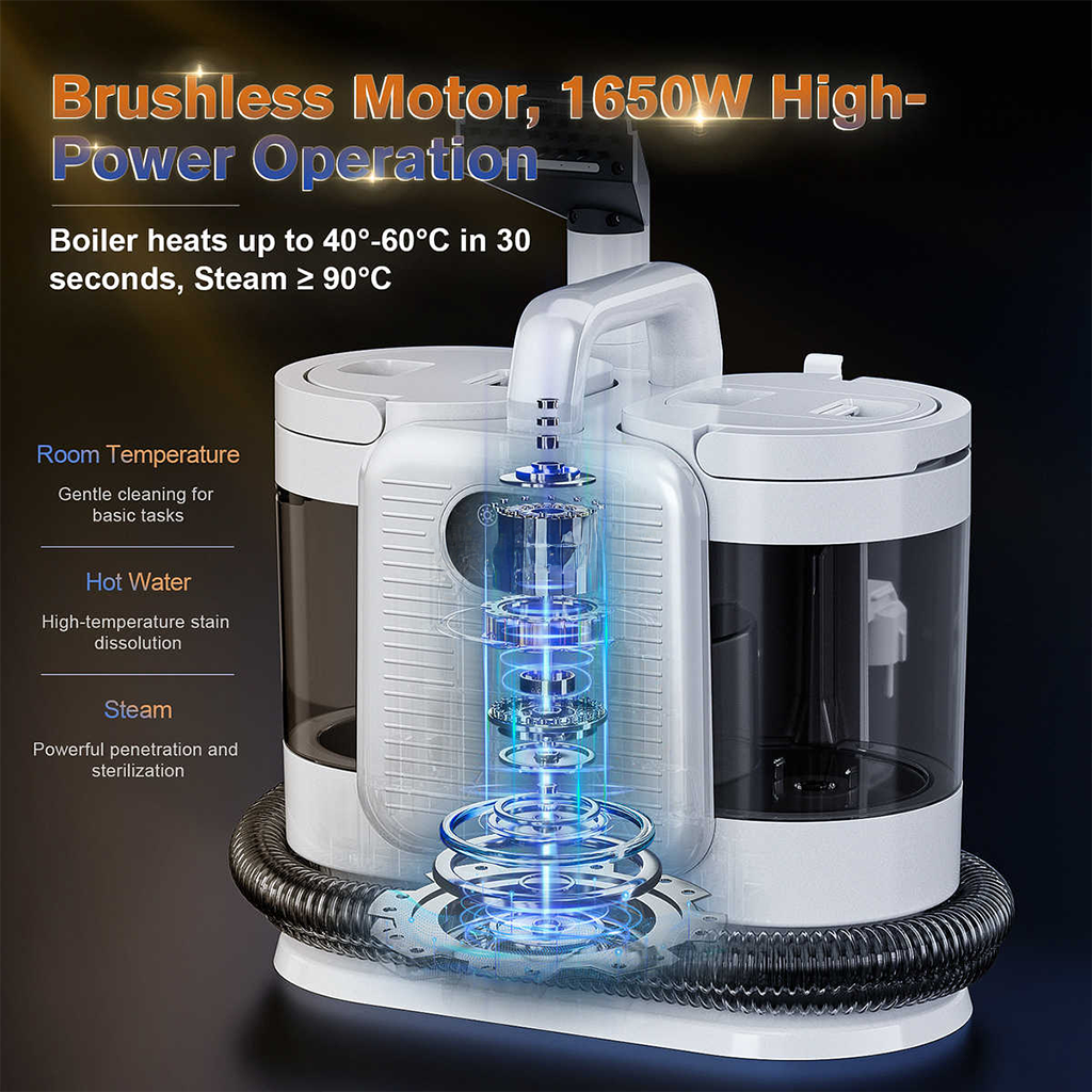 Steam Spot Cleaner & Fabric Washing Vacuum 1650W by BLEU