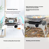 Camping Gas Stove 2400W with Cartridge, Adapter & Carry Case All-in-One