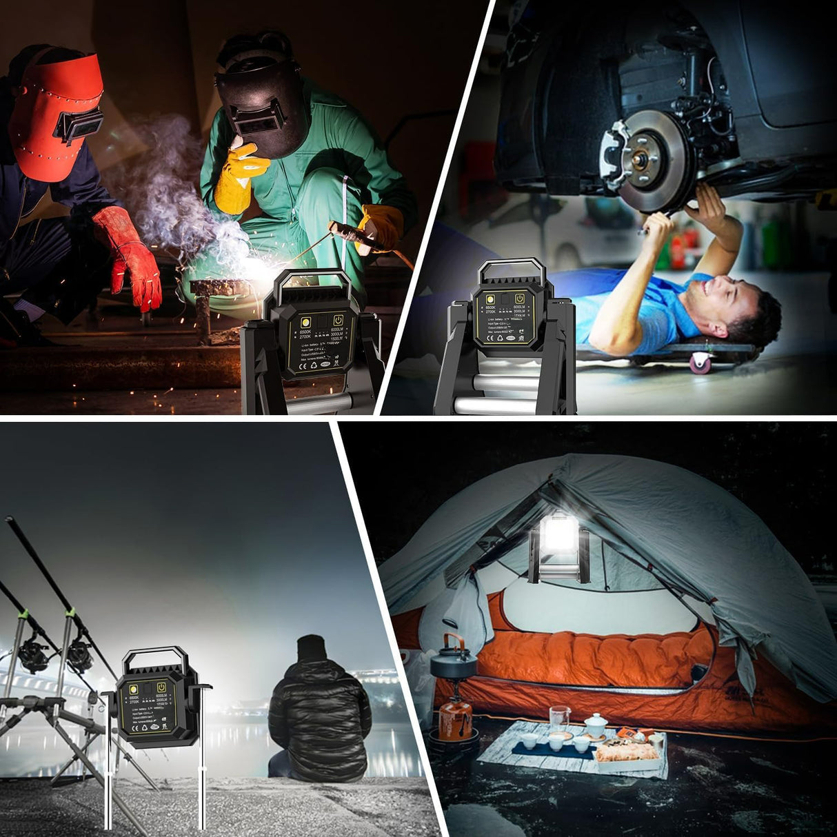 Portable Multifunctional Work Light – Adjustable and Rechargeable.