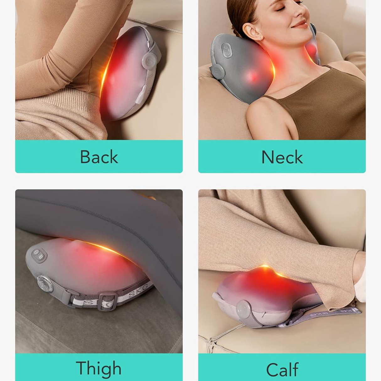 T1-2 Pro Back & Neck Massager – Cordless Heated Shiatsu Device by SKG