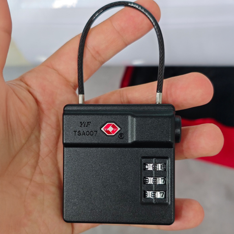 TSA Custom Lock – Smart Luggage Lock with AirTag Holder & GPS Compatibility by Micflip | Find My Locator | SASKA Trading