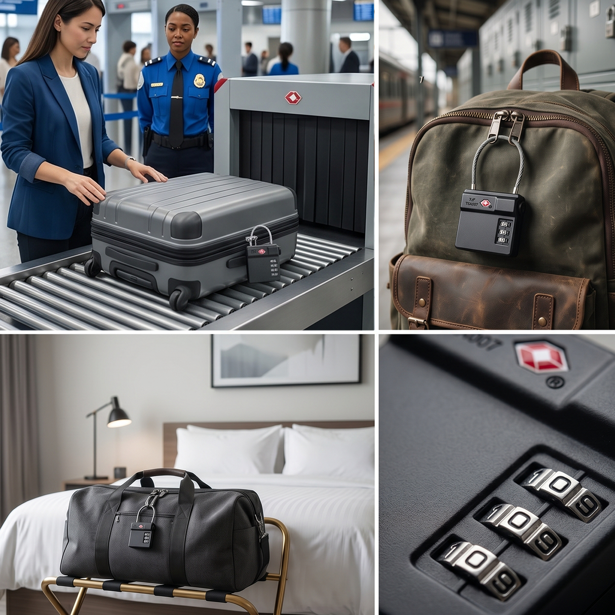 TSA Custom Lock – Smart Luggage Lock with AirTag Holder & GPS Compatibility by Micflip