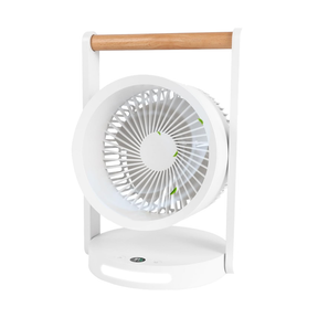 Battery Operated Tabletop Air Circulator Fan with Night Light | Table Fan | SASKA Trading