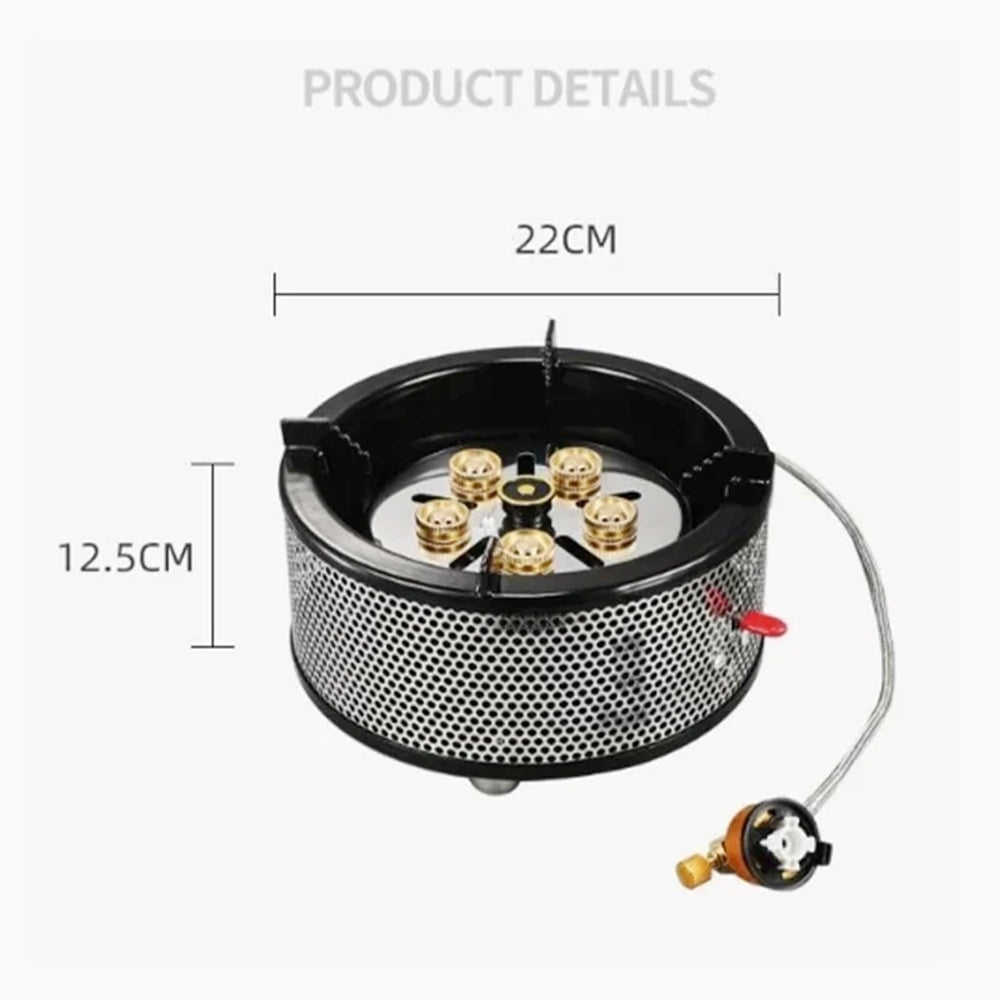 Portable Camping Gas Stove 6 Burner TC-DF-8 by TAKU Murano