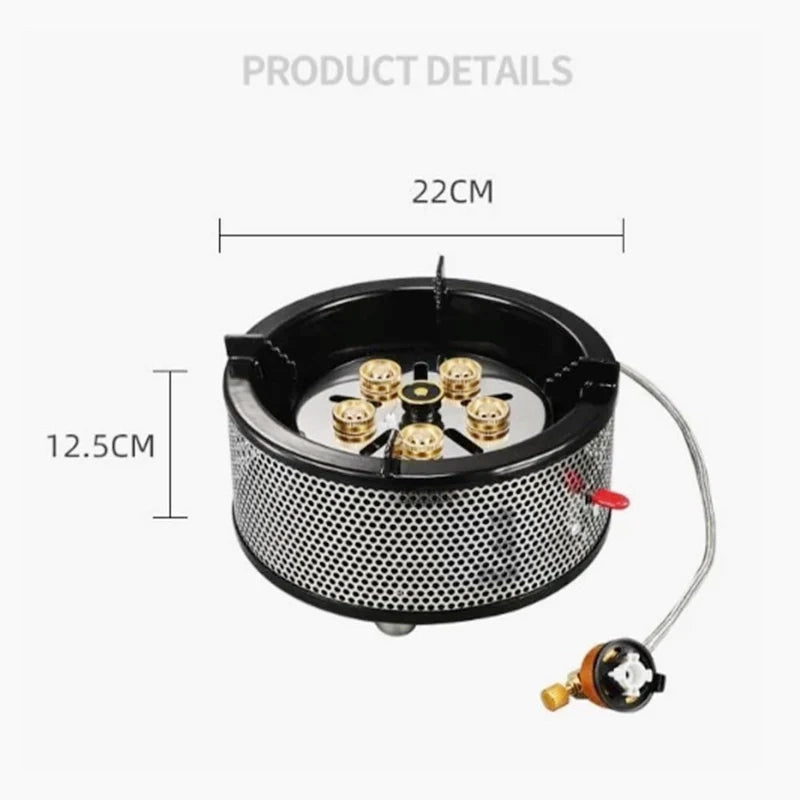 Portable Camping Gas Stove 6 Burner TC-DF-8 by TAKU Murano - SASKA Trading