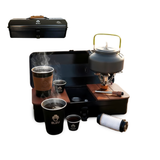Tea and Coffee Camping Set، Cups, Teapot, Spoons, and Accessories for Camping, Hiking, Picnics, Travel