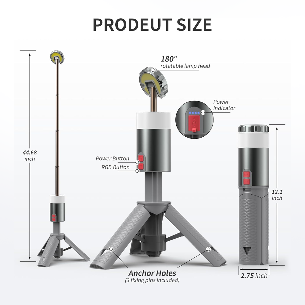 Multifunctional Telescopic Camping Light