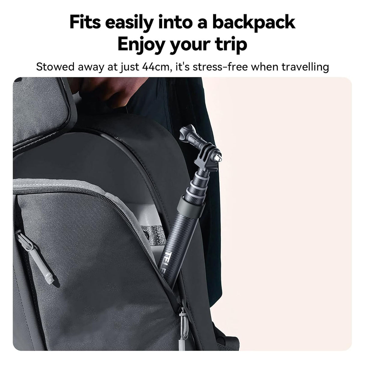 عصا سيلفي فائقة الطول من ألياف الكربون بطول 3 أمتار للكاميرات الرياضية والهواتف (الجيل الثالث) من TELESIN