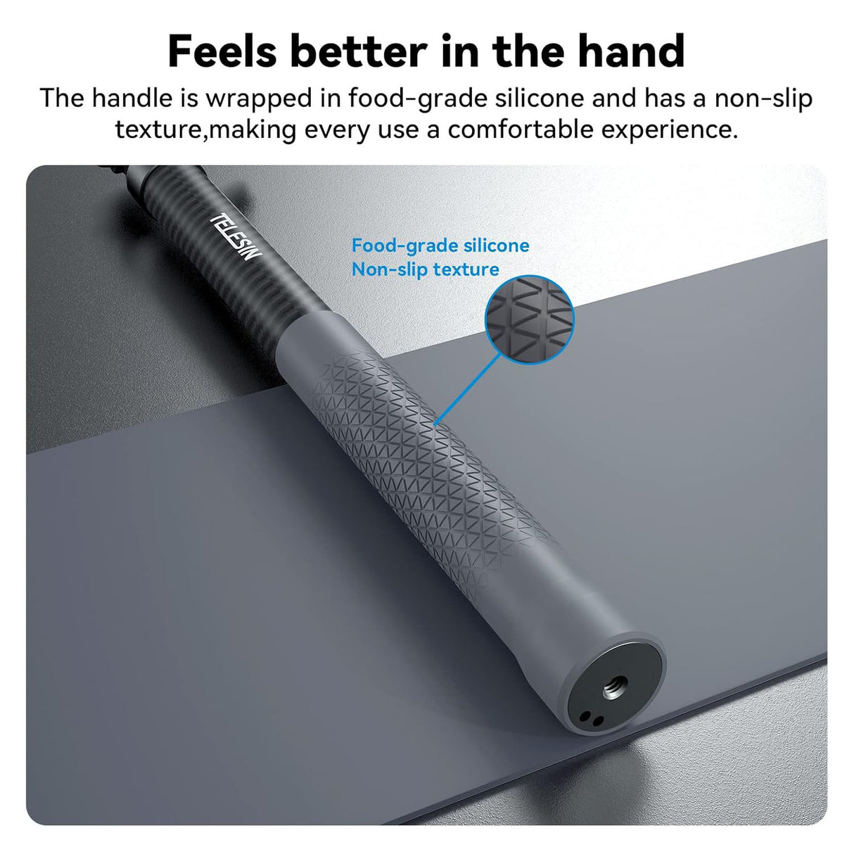 عصا سيلفي فائقة الطول من ألياف الكربون بطول 3 أمتار للكاميرات الرياضية والهواتف (الجيل الثالث) من TELESIN