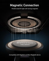 CO3 Magnetic Selfie Ring Light with Mirror, 3 Color and Adjustable Height by Telesin  LED Video Light SASKA Trading