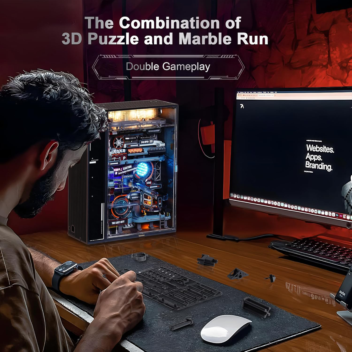 The Last City Marble Run Mechanical 3D Puzzle – Futuristic Steampunk Building Set by ROKR | 3D Puzzle | SASKA Trading