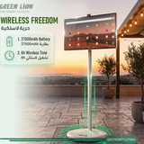 THRONE 27-Inch Portable Smart FHD Touchscreen TV Android 15 6GB RAM 128GB Storage 13MP Camera 27000mAh Battery 360° Rotating Display with Wheels by Green Lion