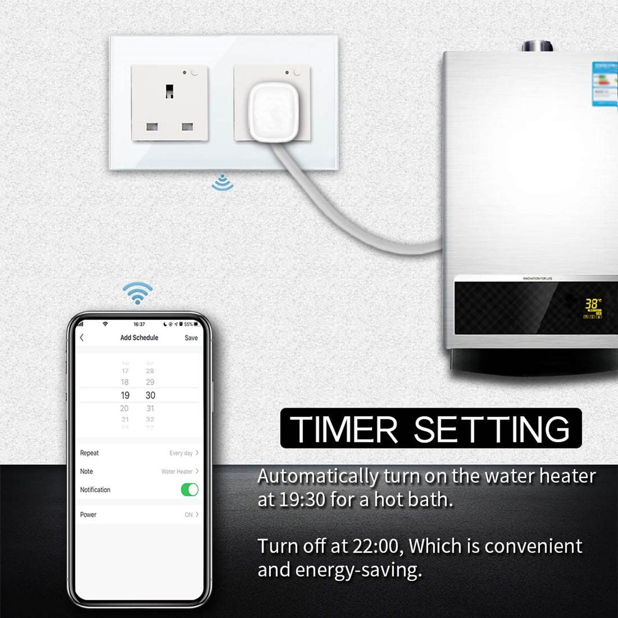 Saska smart wall socket