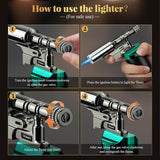 Multi-Purpose Butane Torch Lighter – High Heat, Wind Resistant, Indoor and Outdoor Use by FOCUS